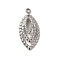 Non-Tarnish 304 Stainless Steel Pendants, Horse Eye Charm, Stainless Steel Color, 21.5x9.5x2.5mm, Hole: 1.4mm