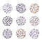 Opaque White Acrylic Beads, Mixed Shapes, Mixed Color, about 72g, about 500pcs