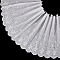 3 Yards Cotton Ribbons, Embroidered Flower Lace Trim, White, 13-7/8 inch(352mm)