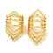 Brass Cuff Earrings, for Women, Real 18K Gold Plated, 24.5x12mm