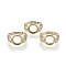 Adjustable Brass Finger Rings Components, Wide Band Cuff Rings, Open Rings, Cadmium Free & Lead Free & Nickel Free, Flat Round Tray, Size 8, Raw(Unplated), Tray: 10mm, 18mm