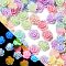 Luminous Resin Decoden Cabochons, Glow in the Dark, Flower, Mixed Color, 9.5x4.5mm