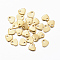 304 Stainless Steel Charms, Stamping Blank Tag, Heart, Real 24k Gold Plated, 5x6x1mm, Hole: 1mm