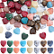 100Pcs Imitation Gemstone Acrylic Beads, Heart, 14x14x7mm, Hole: 2mm