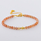 Synthetic Sunstone Round Beaded Bracelet