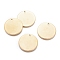 Ion Plating(IP) 304 Stainless Steel Pendants, Blank Stamping Tag, Flat Round, Golden, 20x1mm, Hole: 1.4mm