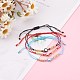 Регулируемые нейлоновые нити плетеные браслеты из бисера BJEW-JB05997-5