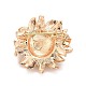 Подсолнух и значок пчелы кристалл горный хрусталь JEWB-E013-01G-2