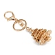 Брелки с подвеской из сплава горного хрусталя в виде рождественской елки KEYC-B019-01-3
