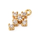 Латунные микропаве прозрачные кубические циркониевые подвески KK-V016-22D-G-2