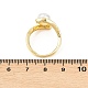 Женские кольца на палец из латуни с микропаве и кубическим цирконием&nbsp;RJEW-D340-02G-03-2