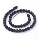 Синтетических черный камень бисер нитей&nbsp;G-C059-8mm-1-2