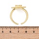 Латунные кольца из манжеты с прозрачным цирконием RJEW-M066-03G-01-5