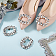 4 шт. 2 цвета цинковый сплав кристалл горный хрусталь украшение для обуви FIND-GO0002-30-4