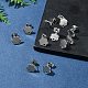 10 шт. фурнитура для сережек-гвоздиков из нержавеющей стали 201 с отверстием EJEW-FS0001-14C-8