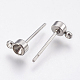 Фурнитура для сережек-гвоздиков из нержавеющей стали 201&nbsp;LS-STAS-P196-05-2