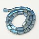 Гальванические стеклянные бусины EGLA-J023-12x6mm-WLS05-2