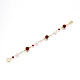 Браслеты из бусин натурального жемчуга и красного агата BJEW-N031-02G-3