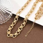 Ожерелья из витых звеньев цепи из нержавеющей стали 304 толщиной 8 мм NJEW-Z105-04G-02