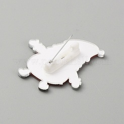 Рождественская акриловая брошь на булавке&nbsp;JEWB-WH0030-12G