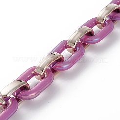 Непрозрачные акриловые кабельные цепи ручной работы&nbsp;AJEW-JB00890-07