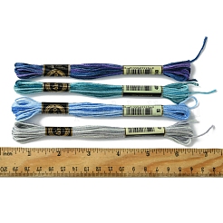 12 моток 12 цвета 6-слойная полиэфирная мулине для вышивания&nbsp;OCOR-FS0001-01A-01