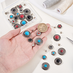 24 комплект декоративных заклепок из цинкового сплава 12 стилей BUTT-GA0001-36