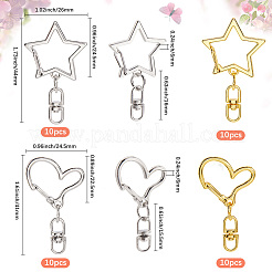 40шт 2 стиля пружинные кольца из цинкового сплава&nbsp;FIND-SP0004-04C