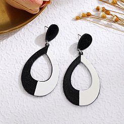 Акриловые полосатые серьги-гвоздики&nbsp;FS-WG5637F-02