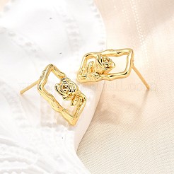 Латунь серьги&nbsp;EJEW-G432-01G