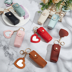 10 шт. 10-цветный брелок-держатель для помады из ПВХ-кожи&nbsp;KEYC-GO0001-13