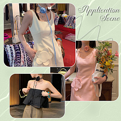 4 шт. 4 цвета 3D роза атласная ткань обертывание колье чокер для женщин NJEW-CY0001-02