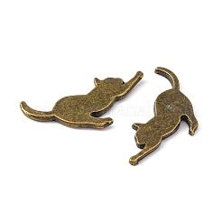 Кабошоны для котят из сплава&nbsp;LS-PALLOY-WH0072-73E-AB