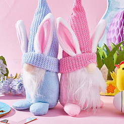 2 шт. 2 цвета пасхальная ткань кролик гном кукла украшение AJEW-GF0007-78A