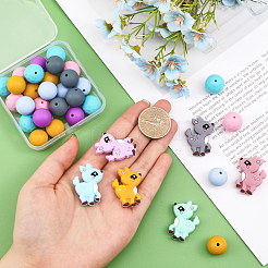 42 шт. 12 стильных экологически чистых силиконовых бусины для пищевых продуктов SIL-CA0001-31