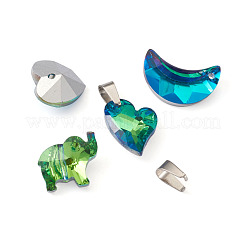 Гальванизировать граненых стеклянных подвесок GLAA-TA0003-04