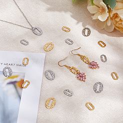 48 шт. 4 стиля кованых соединительных колец из нержавеющей стали 201 STAS-GL0001-04