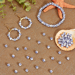 180 шт. фарфоровые керамические бусины ручной работы с цветочным принтом PORC-LT0001-08B