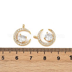 Латунные микропаве прозрачные подвески с фианитом KK-B137-19G
