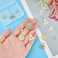 12шт 6 латунные подвески KK-FH0004-31