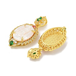 Подвески в форме слезы из латуни с паве из кубического циркония KK-N255-06G