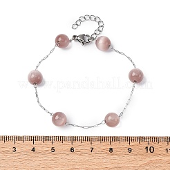 Браслеты-цепочки из нержавеющей стали 304 BJEW-C094-01P-01