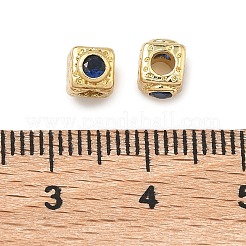 Куб латунные микро проложить кубического циркония бусы&nbsp;KK-B170-03G