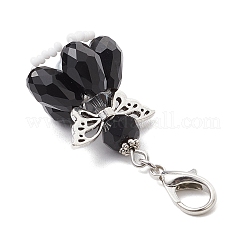 Подвесные украшения из стеклянных бусин и сплава в виде ангела&nbsp;HJEW-MZ00189-04