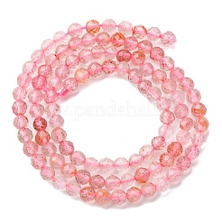 Природного кварца клубники нитей бисера G-C226-B04-4mm