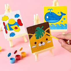 Квадратные деревянные доски для рисования&nbsp;DIY-WH0622-483B