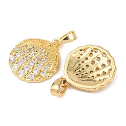 Латунные микропаве прозрачные подвески с фианитом KK-G543-09G-02