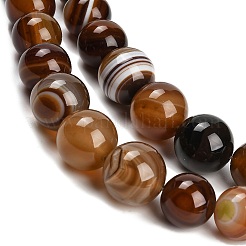 Нити из натуральных полосчатых бусин агата G-P589-A01-01G