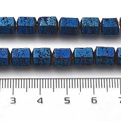 Гальванические бусины из натуральной лавы G-A251-A01-01J