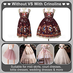 Юбка из полиэстера и пластиковой проволоки с обручем для свадебного платья бальное платье&nbsp;DIY-WH0504-799A